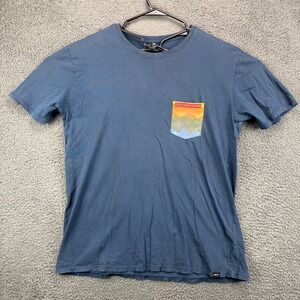 Legend Mens Crested Butte Colorado Mountain Pocket T-Shirt Blue Size L Cotton